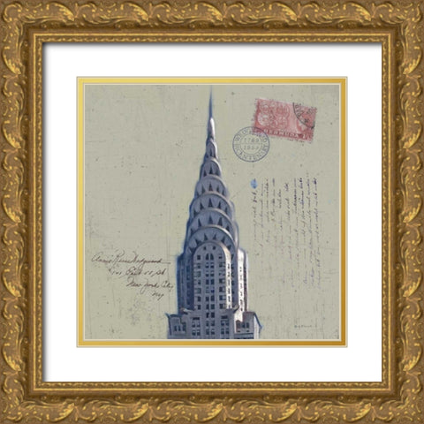 Postage Skyscraper I Gold Ornate Wood Framed Art Print with Double Matting by Novak, Rick