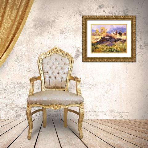 Stormy Afternoon Gold Ornate Wood Framed Art Print with Double Matting by Goldrick, Claire