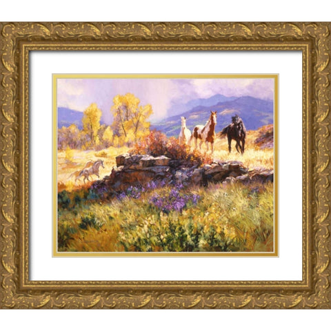 Stormy Afternoon Gold Ornate Wood Framed Art Print with Double Matting by Goldrick, Claire