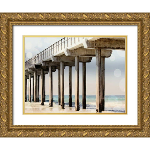 Boardwalk III Gold Ornate Wood Framed Art Print with Double Matting by Coomes, Sylvia