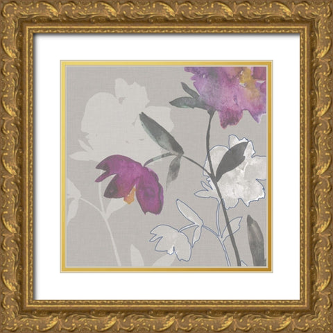 Violette Fleur Collection G Gold Ornate Wood Framed Art Print with Double Matting by Mosley, Kiana