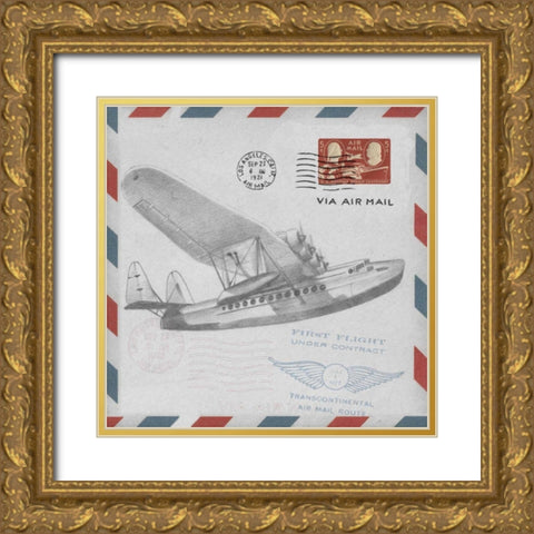 Aeronautic Collection B Gold Ornate Wood Framed Art Print with Double Matting by Ethan Harper