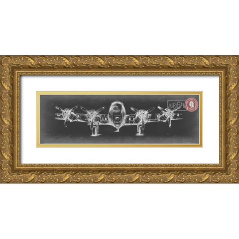Aeronautic Collection F Gold Ornate Wood Framed Art Print with Double Matting by Ethan Harper
