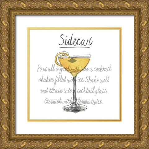 Classic Cocktails Collection D Gold Ornate Wood Framed Art Print with Double Matting by McCavitt, Naomi
