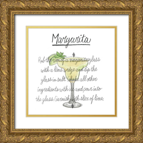 Classic Cocktails Collection F Gold Ornate Wood Framed Art Print with Double Matting by McCavitt, Naomi