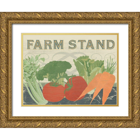 Farm Stand Collection A Gold Ornate Wood Framed Art Print with Double Matting by Vess, June Erica