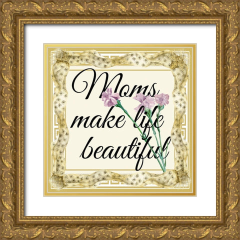Mothers Day Collection A Gold Ornate Wood Framed Art Print with Double Matting by Wang, Melissa