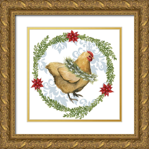 Santas Farm Collection F Gold Ornate Wood Framed Art Print with Double Matting by Popp, Grace