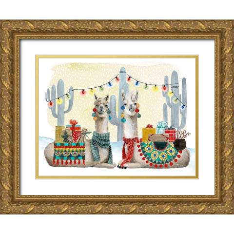 Boho Christmas Collection A Gold Ornate Wood Framed Art Print with Double Matting by Popp, Grace