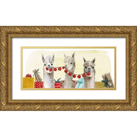 Boho Christmas Collection D Gold Ornate Wood Framed Art Print with Double Matting by Popp, Grace