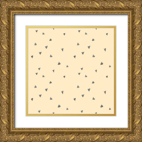 Simple Succulent Collection F Gold Ornate Wood Framed Art Print with Double Matting by Vess, June Erica