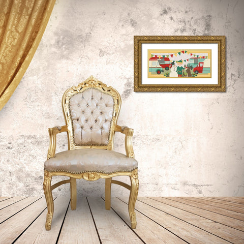 Food Truck Holidays Collection D Gold Ornate Wood Framed Art Print with Double Matting by Vess, June Erica