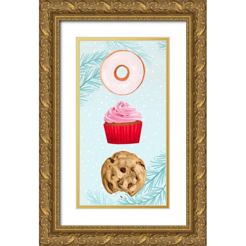 Sweet Holidays Collection B Gold Ornate Wood Framed Art Print with Double Matting by Borges, Victoria