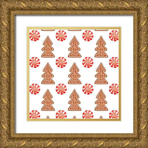 Sweet Holidays Collection F Gold Ornate Wood Framed Art Print with Double Matting by Borges, Victoria