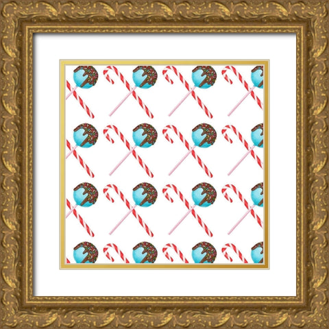 Sweet Holidays Collection G Gold Ornate Wood Framed Art Print with Double Matting by Borges, Victoria