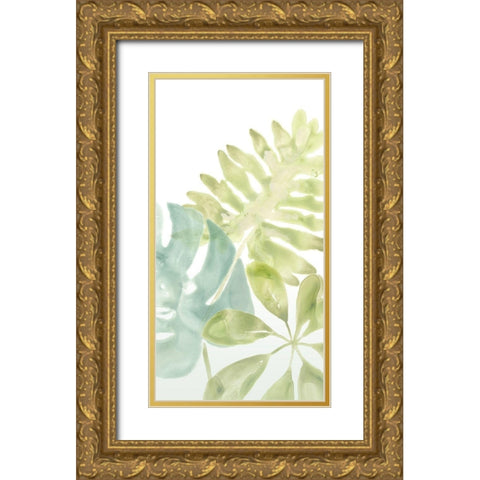 Songbird Collection B Gold Ornate Wood Framed Art Print with Double Matting by Vess, June Erica