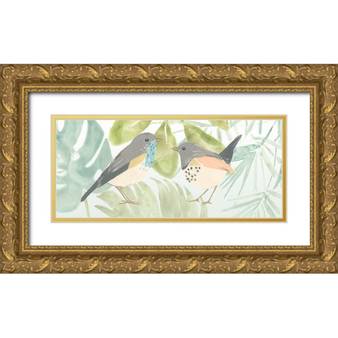 Songbird Collection D Gold Ornate Wood Framed Art Print with Double Matting by Vess, June Erica