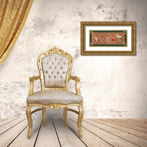 Bar Gatsby Collection D Gold Ornate Wood Framed Art Print with Double Matting by Popp, Grace