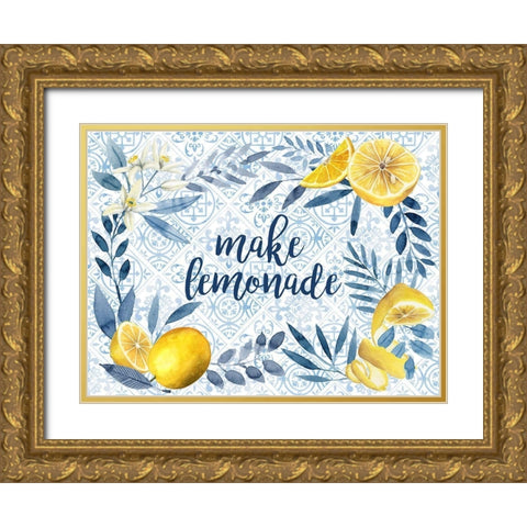 Citrus Sayings Collection A Gold Ornate Wood Framed Art Print with Double Matting by Popp, Grace