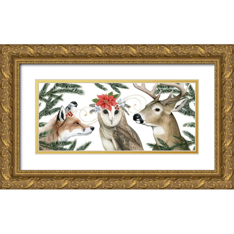 Timberland Christmas Collection D Gold Ornate Wood Framed Art Print with Double Matting by Popp, Grace