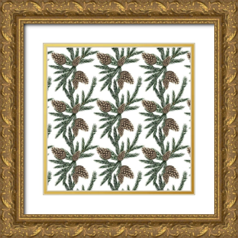 Timberland Christmas Collection H Gold Ornate Wood Framed Art Print with Double Matting by Popp, Grace