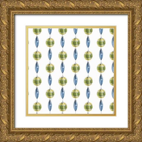 Vintage Christmas Collection I Gold Ornate Wood Framed Art Print with Double Matting by Popp, Grace