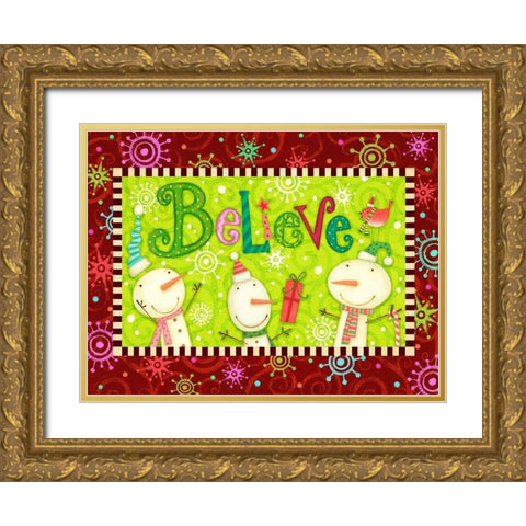 Bright Believe Collection A  Gold Ornate Wood Framed Art Print with Double Matting by Eisner, Viv