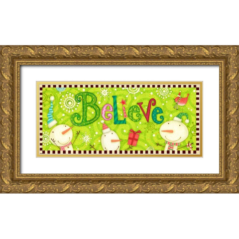 Bright Believe Collection D Gold Ornate Wood Framed Art Print with Double Matting by Eisner, Viv