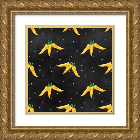 PiÃ±ata Party Collection G Gold Ornate Wood Framed Art Print with Double Matting by Reynolds, Jade