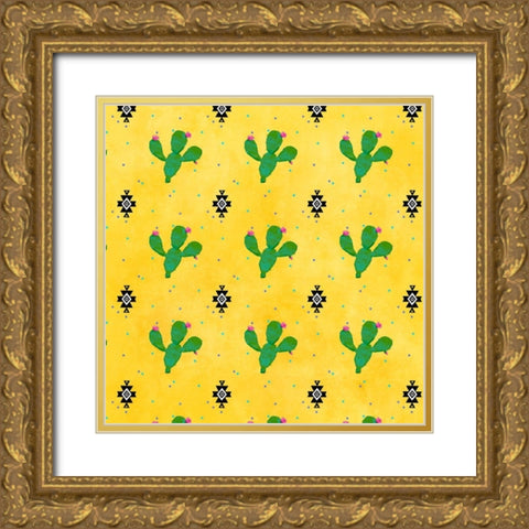 PiÃ±ata Party Collection H Gold Ornate Wood Framed Art Print with Double Matting by Reynolds, Jade