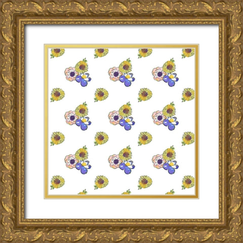 Flower Truck Collection G Gold Ornate Wood Framed Art Print with Double Matting by McGuire, Catherine