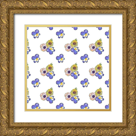 Flower Truck Collection I Gold Ornate Wood Framed Art Print with Double Matting by McGuire, Catherine