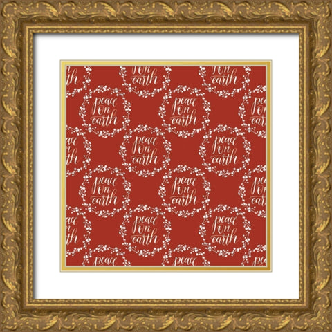 Yuletide Darlings Collection I Gold Ornate Wood Framed Art Print with Double Matting by Popp, Grace