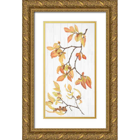 Sweet Foliage Collection B Gold Ornate Wood Framed Art Print with Double Matting by Miller, Dianne