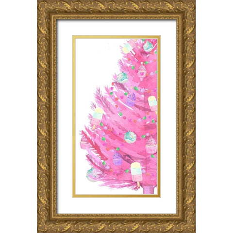 Candy Christmas Collection B Gold Ornate Wood Framed Art Print with Double Matting by Parker, Jennifer Paxton