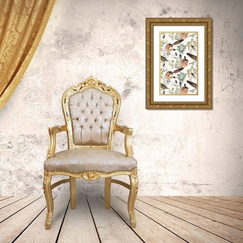 Green Witch Collection E Gold Ornate Wood Framed Art Print with Double Matting by Parker, Jennifer Paxton