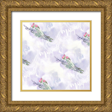 Green Witch Collection F Gold Ornate Wood Framed Art Print with Double Matting by Parker, Jennifer Paxton