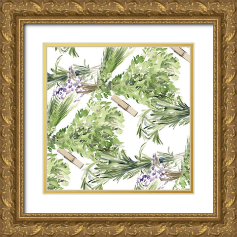 Green Witch Collection H Gold Ornate Wood Framed Art Print with Double Matting by Parker, Jennifer Paxton