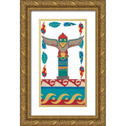 Woodland Warriors Collection B Gold Ornate Wood Framed Art Print with Double Matting by Moore, Regina