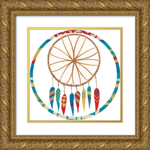 Woodland Warriors Collection C Gold Ornate Wood Framed Art Print with Double Matting by Moore, Regina