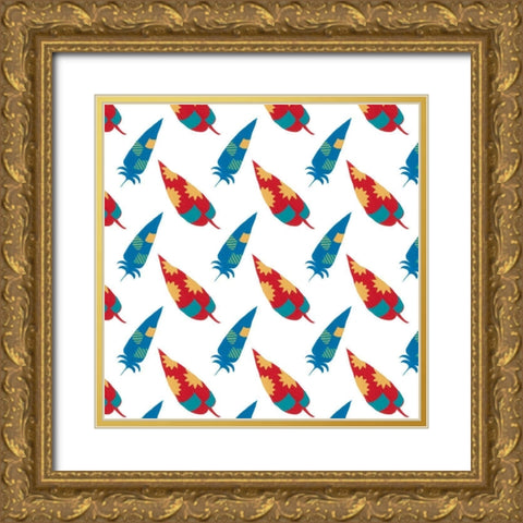 Woodland Warriors Collection H Gold Ornate Wood Framed Art Print with Double Matting by Moore, Regina