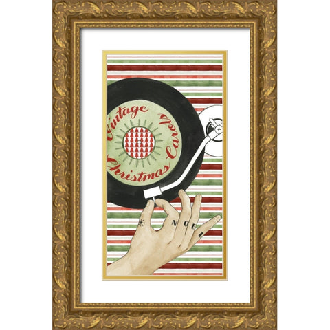Hipster Santa Collection B Gold Ornate Wood Framed Art Print with Double Matting by Popp, Grace
