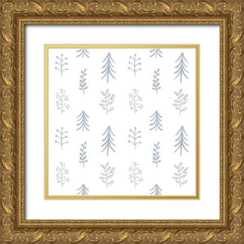Woodland Celebration Collection F Gold Ornate Wood Framed Art Print with Double Matting by Borges, Victoria