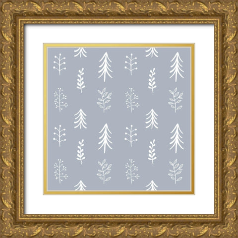 Woodland Celebration Collection G Gold Ornate Wood Framed Art Print with Double Matting by Borges, Victoria