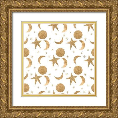 Woodland Celebration Collection H Gold Ornate Wood Framed Art Print with Double Matting by Borges, Victoria