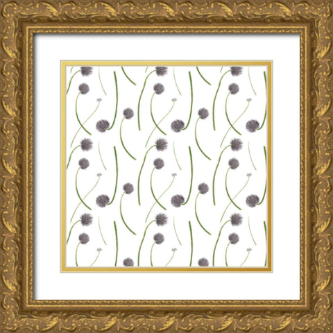 Woodland Babes Collection F Gold Ornate Wood Framed Art Print with Double Matting by Popp, Grace