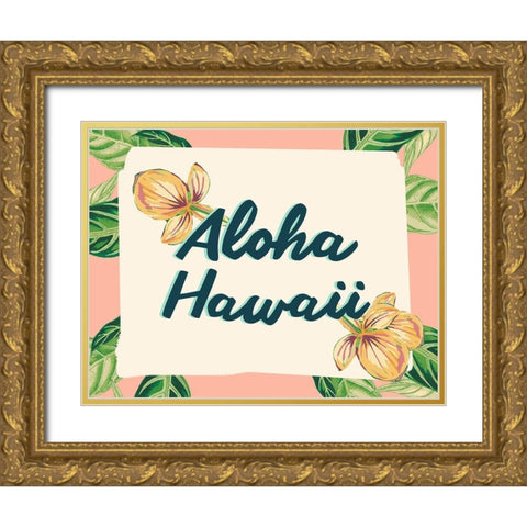 Tropical Getaway Collection A Gold Ornate Wood Framed Art Print with Double Matting by Fagalde, Jarman