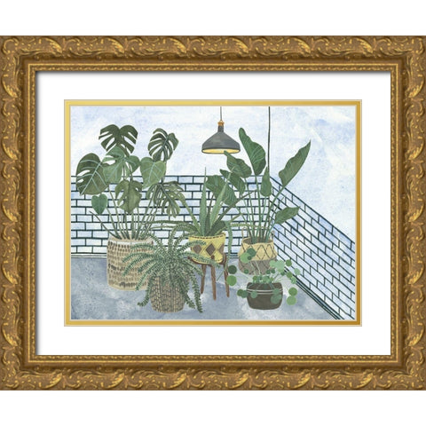 Mes Plantes Collection A Gold Ornate Wood Framed Art Print with Double Matting by Wang, Melissa