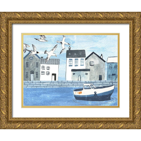 Sailors Rest Collection A Gold Ornate Wood Framed Art Print with Double Matting by Wang, Melissa