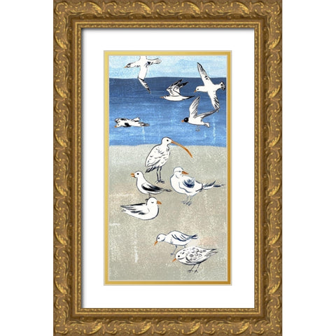 Sailors Rest Collection B Gold Ornate Wood Framed Art Print with Double Matting by Wang, Melissa